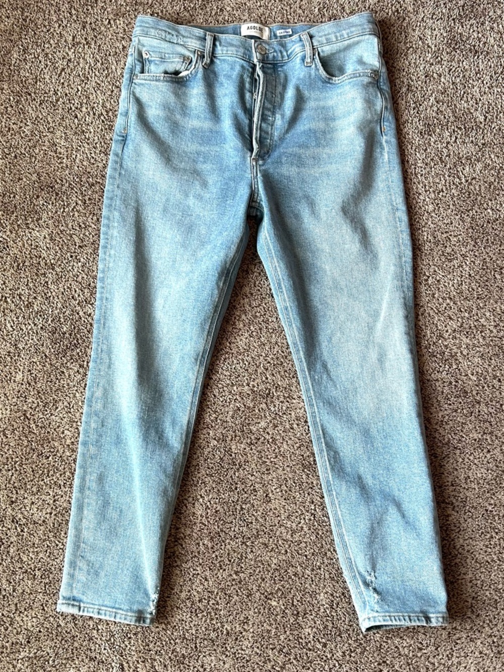 Agolde Nico Light Blue High-Rise Denim Jeans